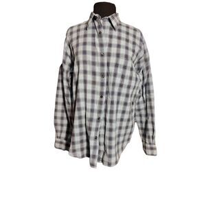 St Johns Bay Mens Soft Plaid Long Sleeve Shirt  Large